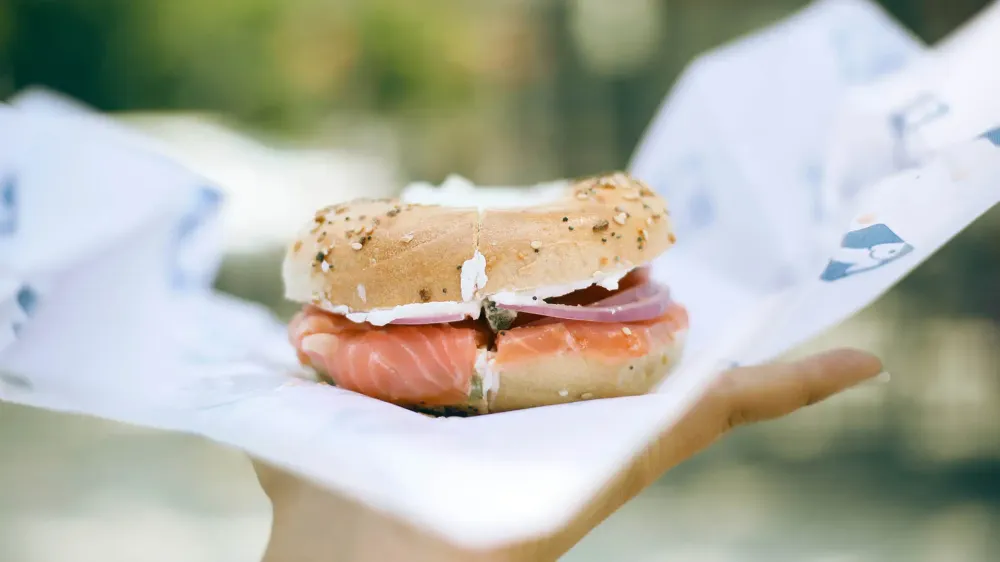 bagel with lox.